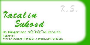 katalin sukosd business card